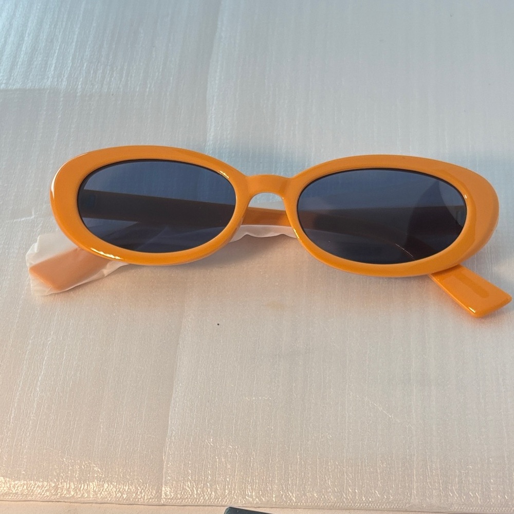 Orange Oval frame Sunglasses NWT